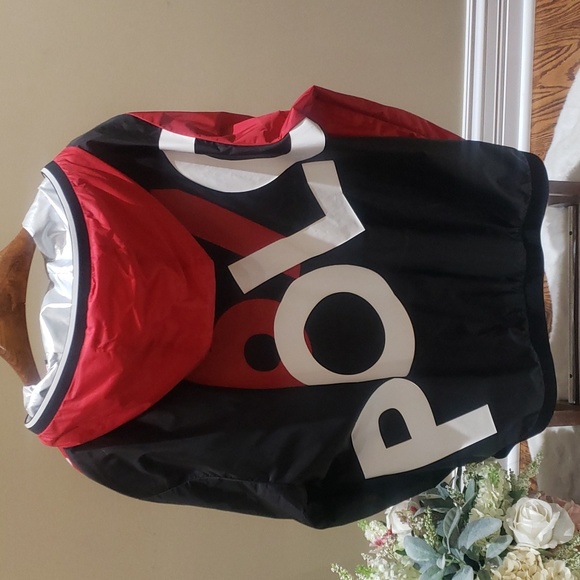 NWOT XL Pwing Colorblocked Big Pony Water Repellent Windbreaker Jacket In Multi - Picture 7 of 16